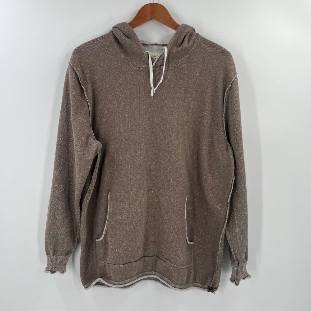 The Normal Brand Brown Wash Pullover Hoodie